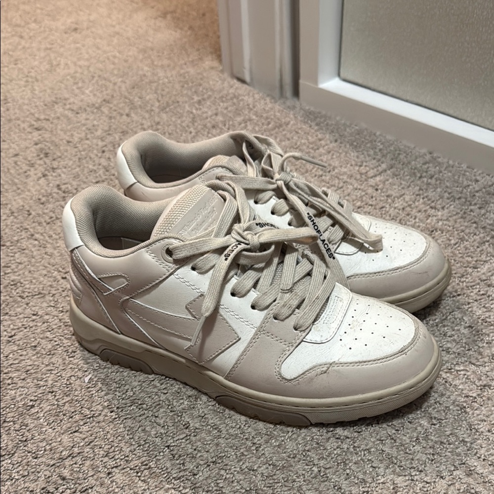 Beige and White Sneakers
